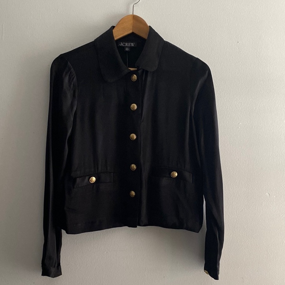 J. Crew Black and Gold Button Down Shirt
